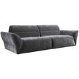 BIGSOFA Chenille Grau  - Schwarz/Grau, KONVENTIONELL, Kunststoff/Textil (300/91/116cm) - Cantus