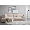 ECKSOFA in Cord Taupe  224/265 cm  - Taupe/Schwarz, Design, Kunststoff/Textil (224/265cm) - Hom`in