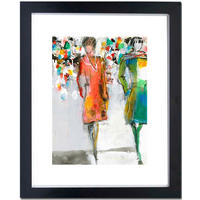 KUNSTDRUCK Jenny Schäfer Abstraktes Blickfang  - Multicolor/Schwarz, Basics, Holz/Papier (74/90cm)