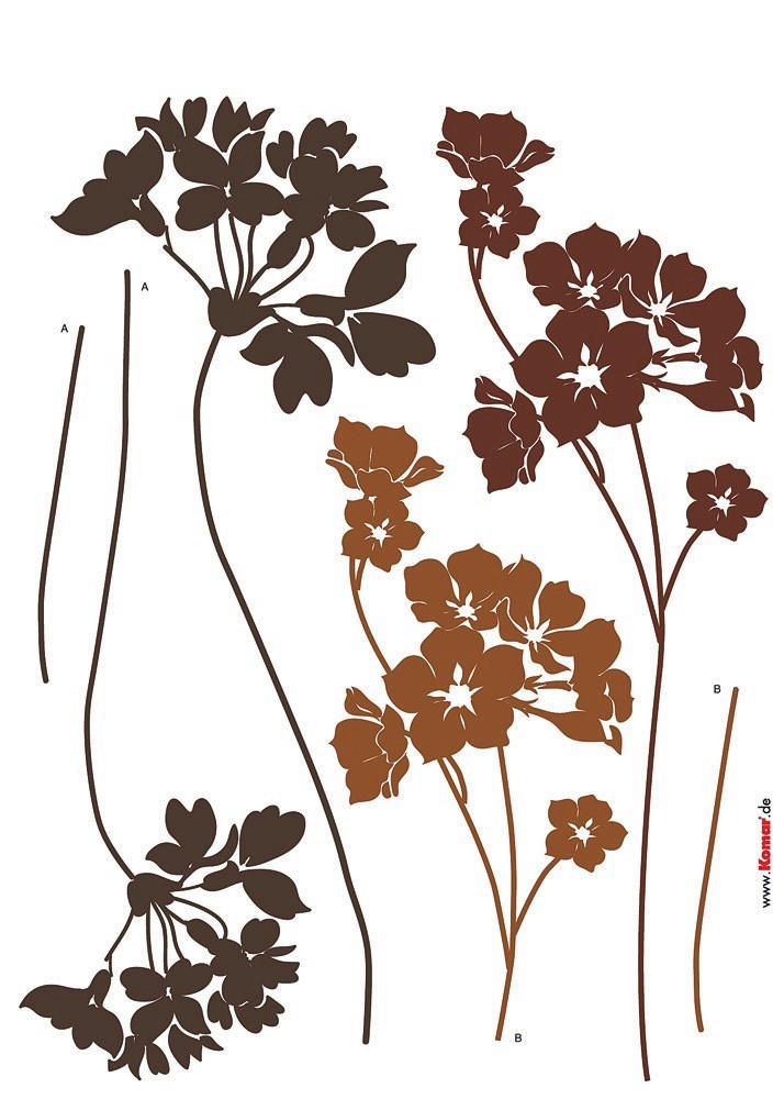 DEKOSTICKER  - Klar/Braun, Natur, Kunststoff (50/70cm) - Komar