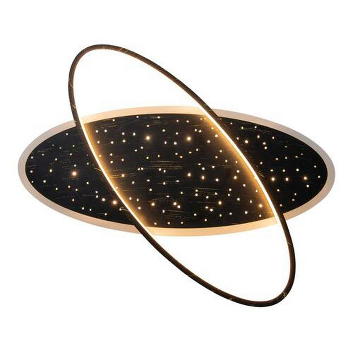 LED-DECKENLEUCHTE   - Goldfarben/Schwarz, Design, Kunststoff/Metall (60/6,5/47cm) - Näve