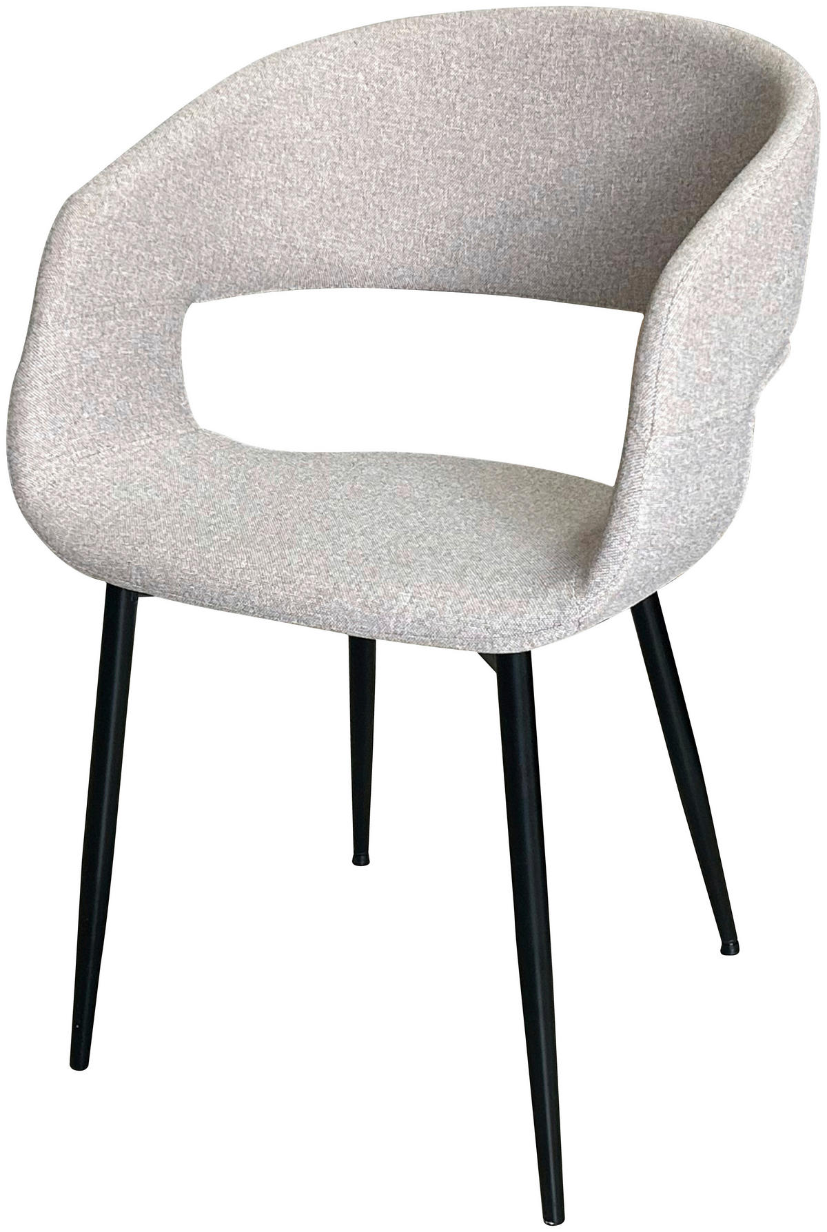 ŽIDLE S PODRUČKAMI, ocel, tkaná látka, světle šedá - černá/světle šedá, Design, kov/textil (52/77/50,5cm) - Boxxx