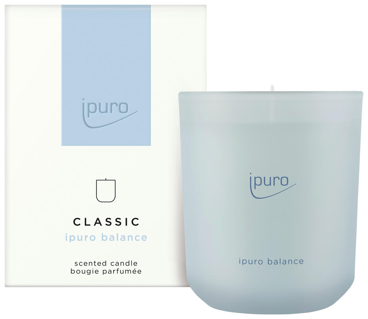 KERZE IM GLAS - Blau, Basics, Glas (9/9/11,5cm) - Ipuro