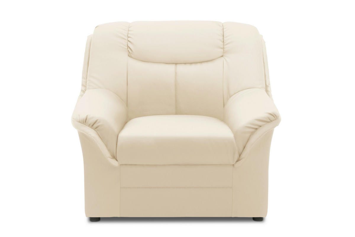 SESSEL in Lederlook Beige  - Beige/Schwarz, KONVENTIONELL, Kunststoff/Textil (94/89/87cm) - MID.YOU