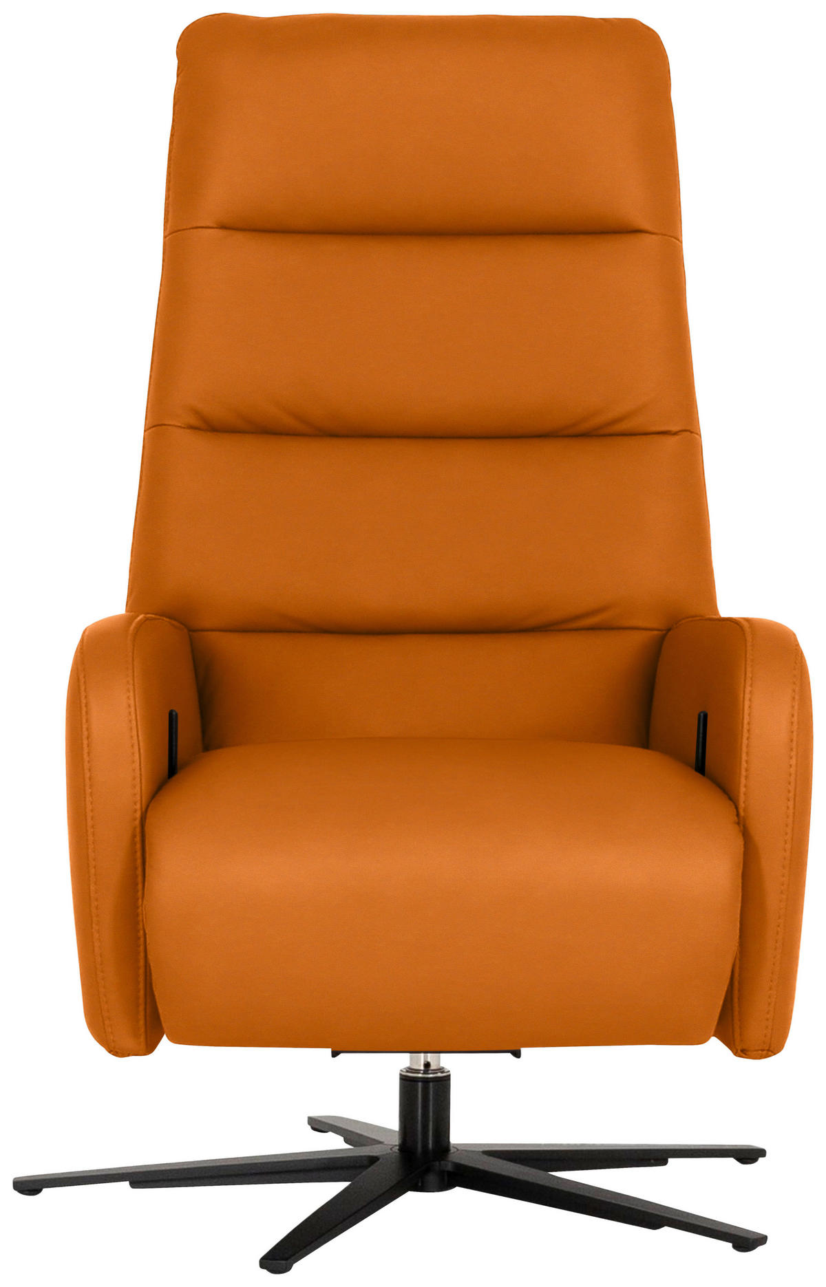 RELAXSESSEL Leder Orange  - Schwarz/Orange, Modern, Leder/Metall (66/110/83cm) - Joop!