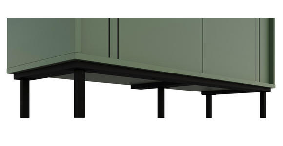 KOMMODE in 81,8/106/37 cm - Schwarz/Grün, MODERN, Holzwerkstoff/Kunststoff (81,8/106/37cm) - Carryhome