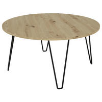 COUCHTISCH in Metall, Holzwerkstoff 80/80/40 cm  - Schwarz/Eiche Artisan, KONVENTIONELL, Holzwerkstoff/Metall (80/80/40cm) - MID.YOU