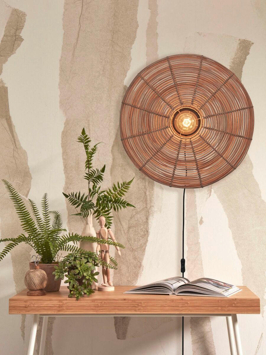 WANDLEUCHTE - Naturfarben, Trend, Naturmaterialien (14/55/55cm) - Good & Mojo
