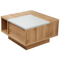 Măsuță De Cafea din material pe bază de lemn, 75/75/45 cm   - gri deschis/stejar Artisan, Konventionell, material pe bază de lemn (75/75/45cm) - Novel