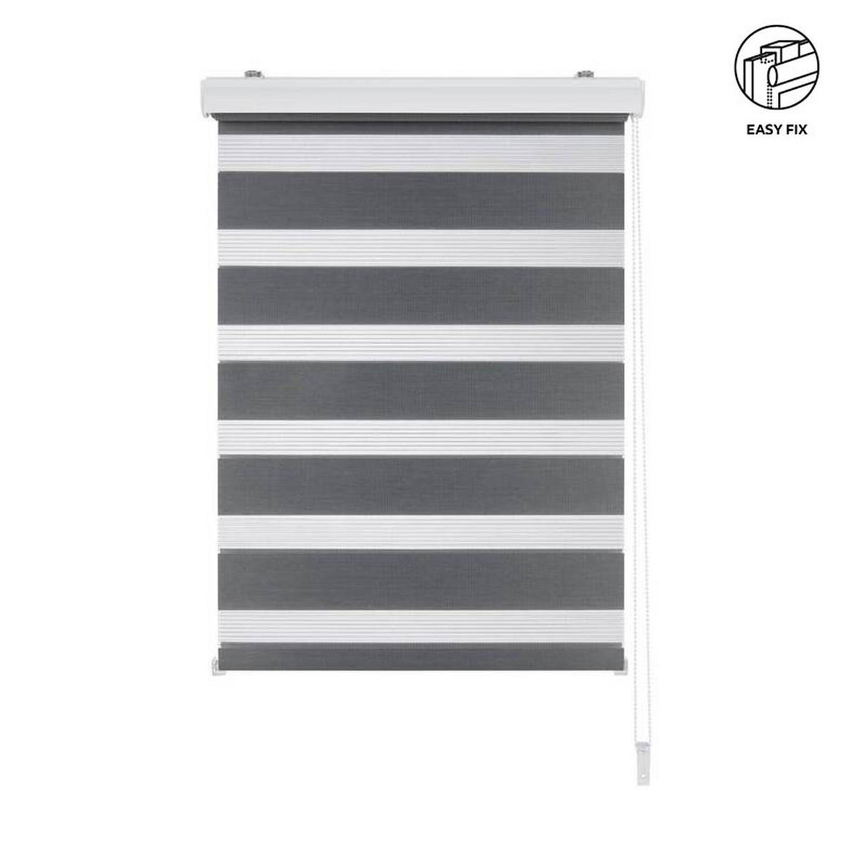 ZEBRA ZAVESA siva, providno tekstil - providno/siva, Osnovno, tekstil (45/160cm) - Boxxx