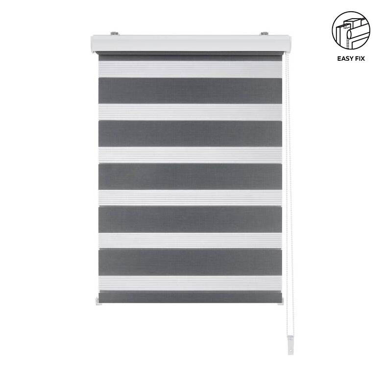 Boxxx Doppelrollo Grau, Transparent 45x160 cm