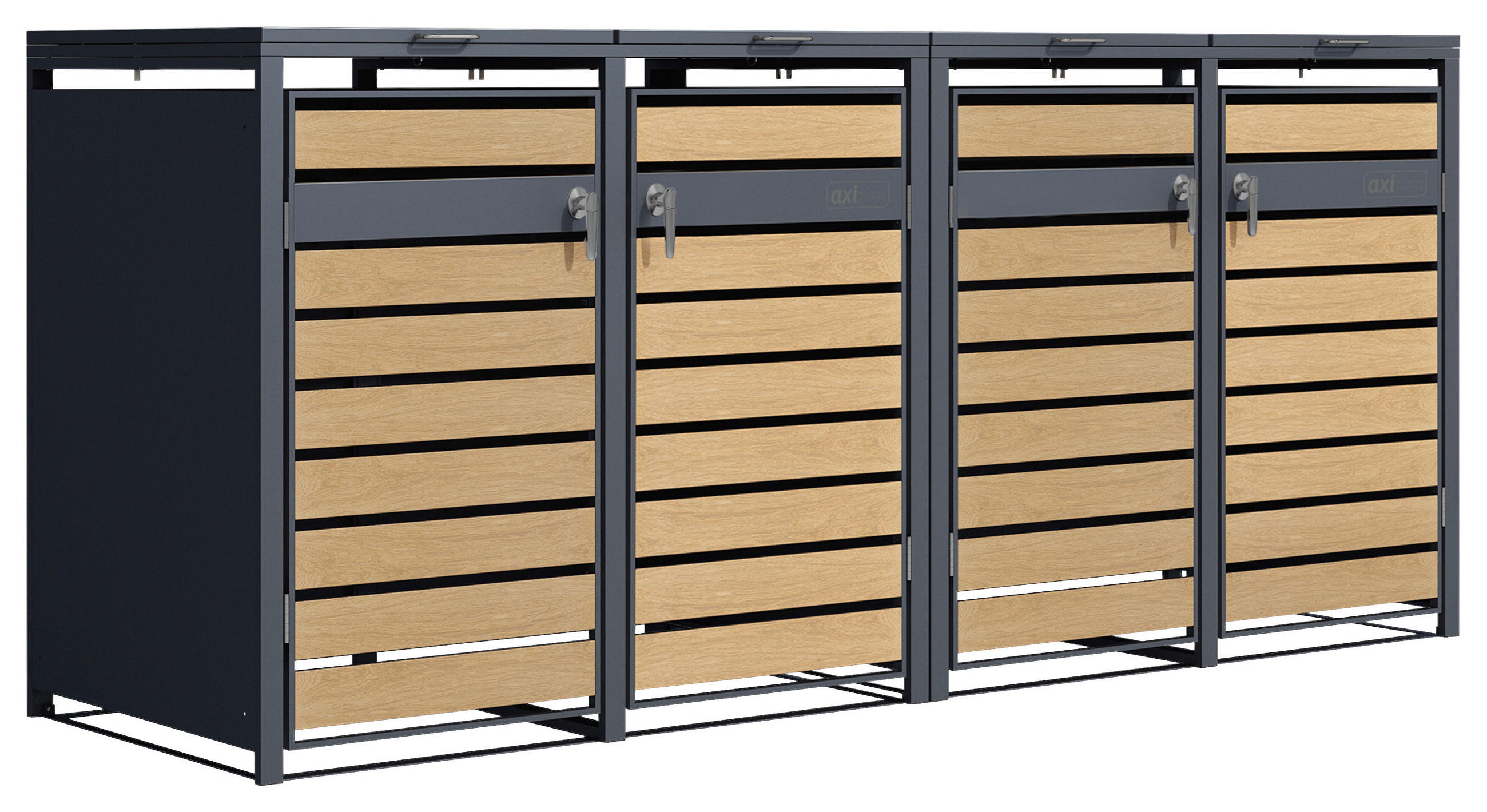 SOPTUNNA BOX - brun/antracit, Klassisk, metall (80/116/264cm)