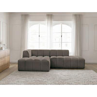 ECKSOFA  ANNECY Taupe Bouclé  - Taupe/Schwarz, MODERN, Kunststoff/Textil (170/262cm)