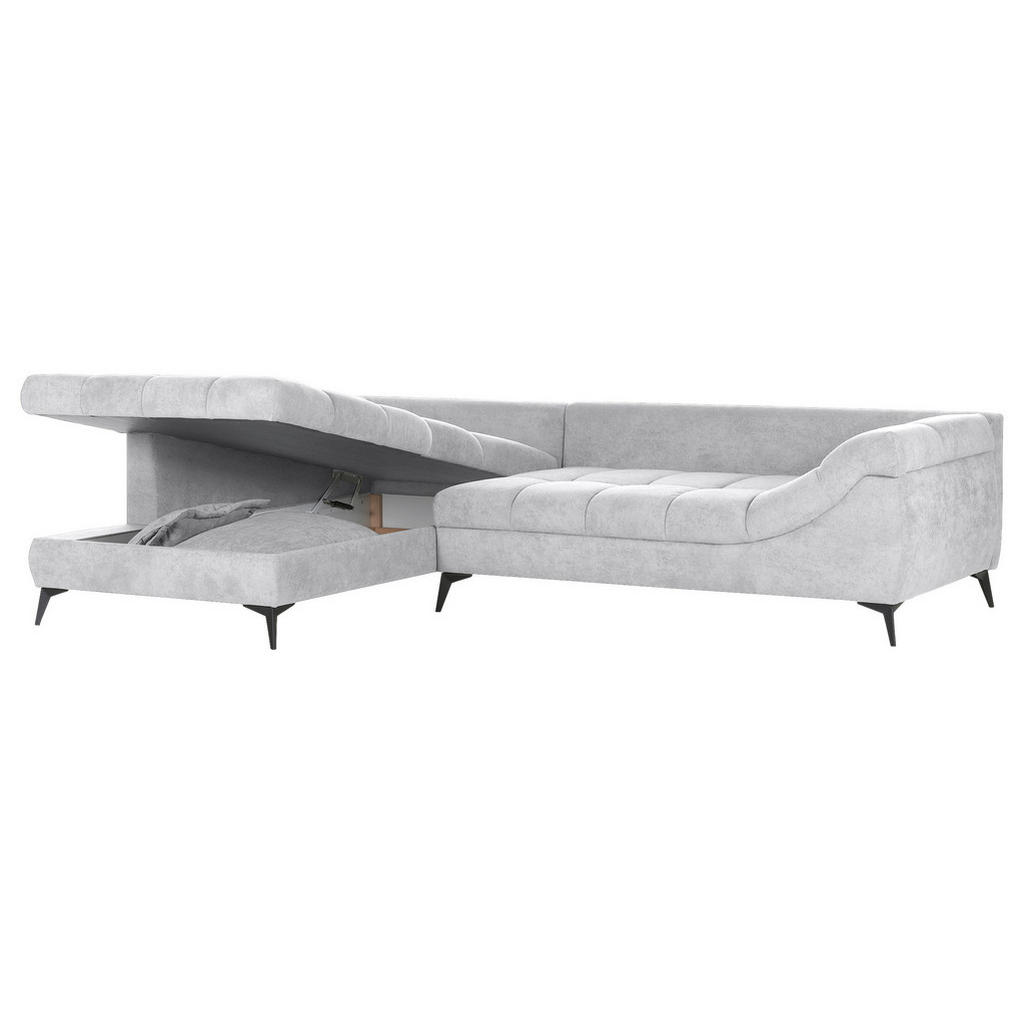 Thumbnail - Stylife Ecksofa, Grauweiß, Textil, 3-4-Sitzer, Füllung: Schaumstoffflocken,Schaumstoff, Ottomane links, L-Form, 307x224 ...