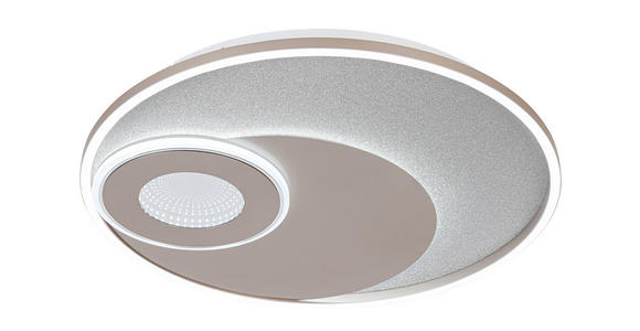 LED-DECKENLEUCHTE 50/5 cm  - Champagner/Silberfarben, Design, Kunststoff/Metall (50/5cm) - Novel