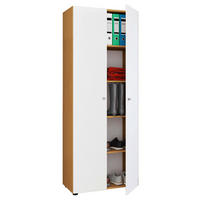 MULTISKÅP 70/178/39 cm 2-dörrar - vit/bokfärgad, Design, trämaterial/plast (70/178/39cm) - MID.YOU