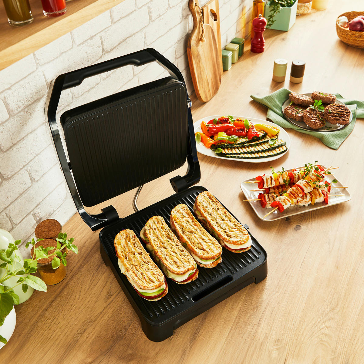 KONTAKTGRILL - Schwarz, Basics, Kunststoff (36,6/33,7/13,2cm) - Tefal