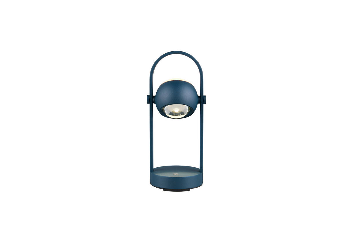 LED-TISCHLEUCHTE Cannon 12/30,5 cm   - Blau, KONVENTIONELL, Metall (12/30,5cm) - Musterring