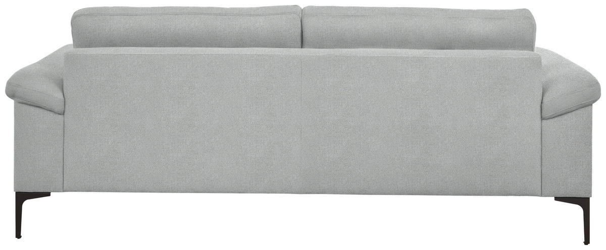 3-SITZER-SOFA in Flachgewebe Silberfarben  - Silberfarben/Schwarz, Design, Textil/Metall (226/89/97cm) - Pure Home Lifestyle
