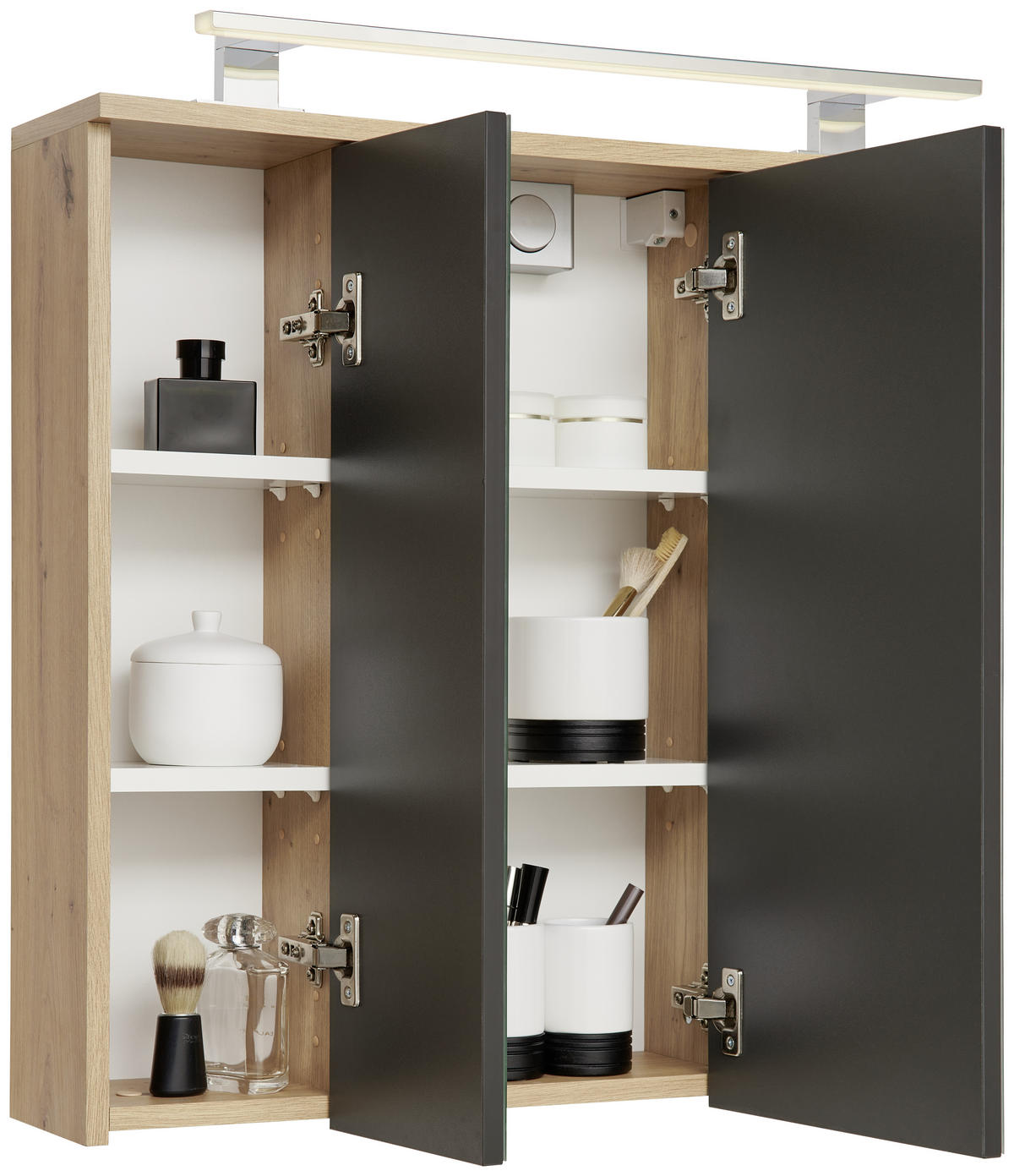 SPIEGELSCHRANK 70/70/19 cm  - Eiche Artisan, MODERN, Glas/Holzwerkstoff (70/70/19cm)