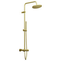 ÜBERKOPFBRAUSESET  - Goldfarben, MODERN, Metall (27,7/117/56,5cm)