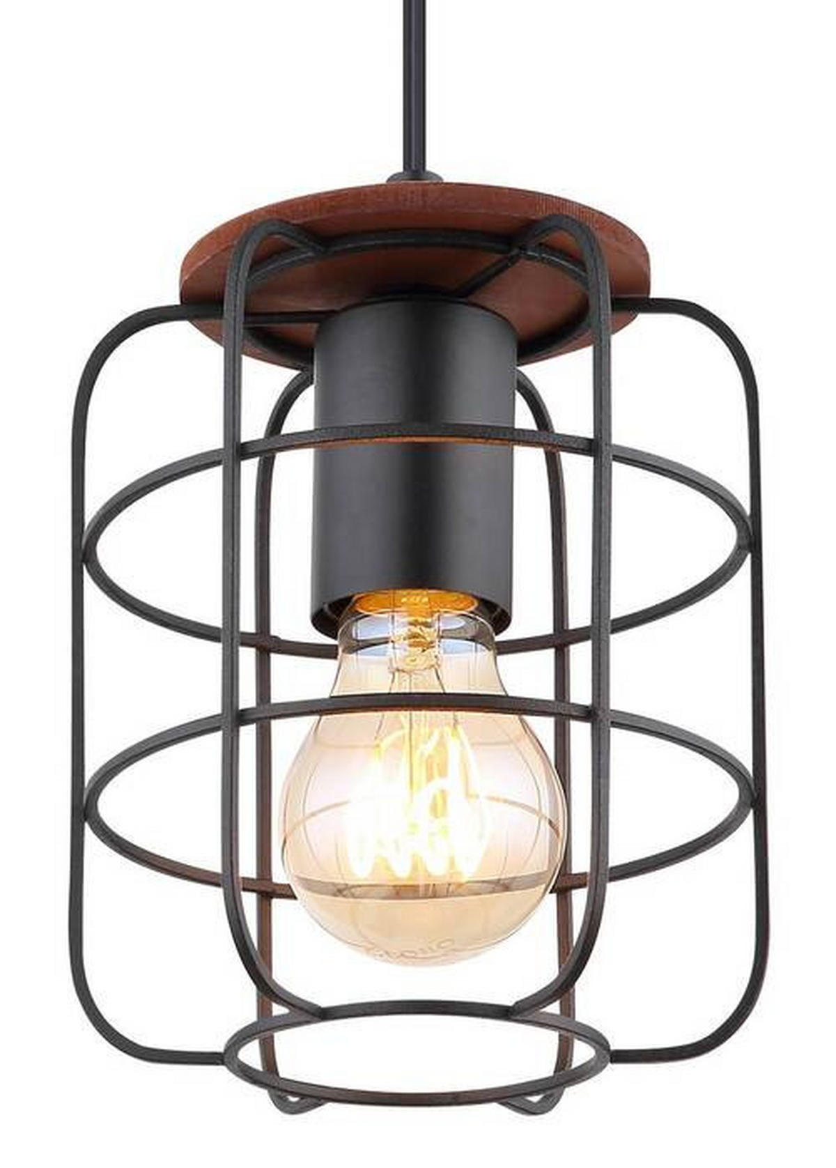 LUSTER  15/120 cm      - braon/crna, Trendi, drvo/metal (15/120cm)