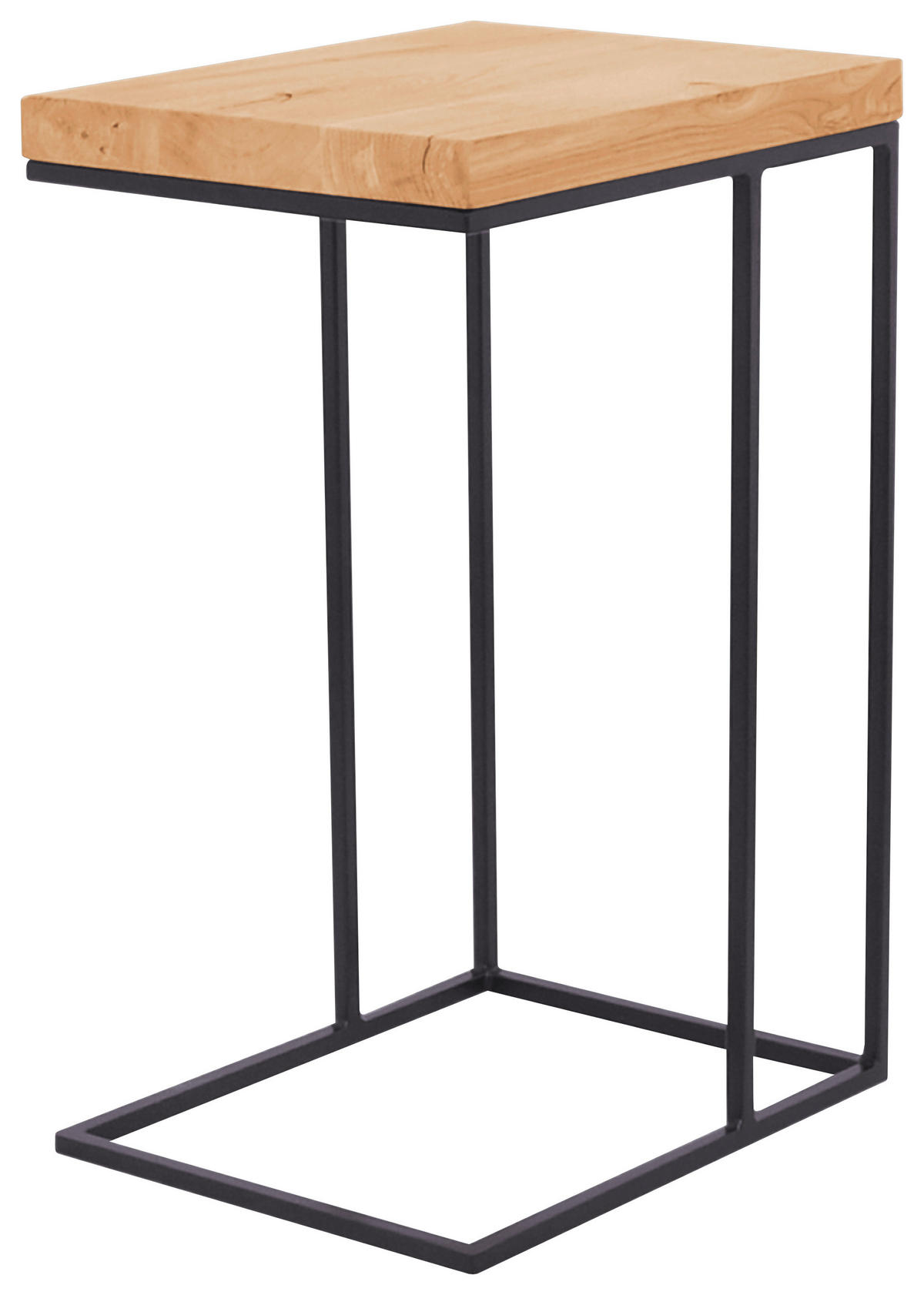 BEISTELLTISCH in Holz, Metall 45/35/69 cm  - Eichefarben/Schwarz, Design, Holz/Metall (45/35/69cm) - Novel