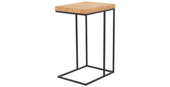 BEISTELLTISCH in Metall, Holz 45/35/69 cm  - Eichefarben/Schwarz, Design, Holz/Metall (45/35/69cm) - Novel