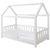 HAUSBETT 80/160 cm Weiss  - Weiss/Naturfarben, Modern, Holz (80/160cm) - MID.YOU