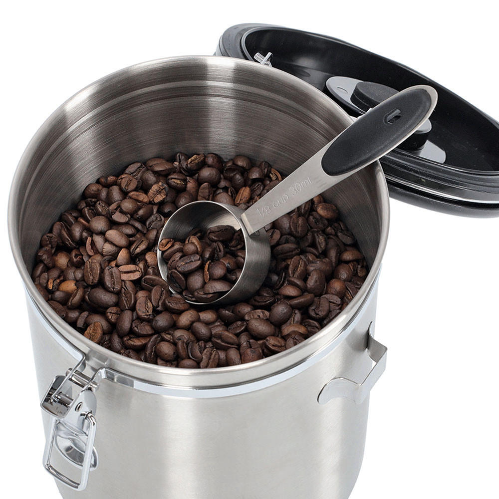 KAFFEEDOSE Metall  - Edelstahlfarben/Schwarz, Basics, Kunststoff/Metall (21/32/21cm) - Zeller Present