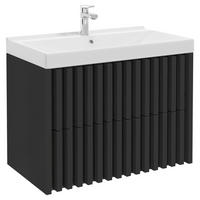 WASCHTISCHKOMBI  - Schwarz/Weiß, MODERN, Keramik/Holzwerkstoff (81cm) - MID.YOU