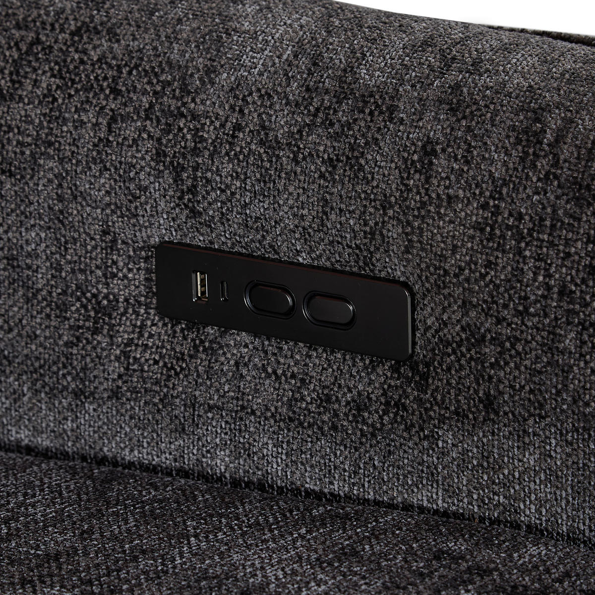2,5-SITZER Mikrofaser Grau  - Grau, Design, Textil/Metall (183/79-99/104cm) - Novel