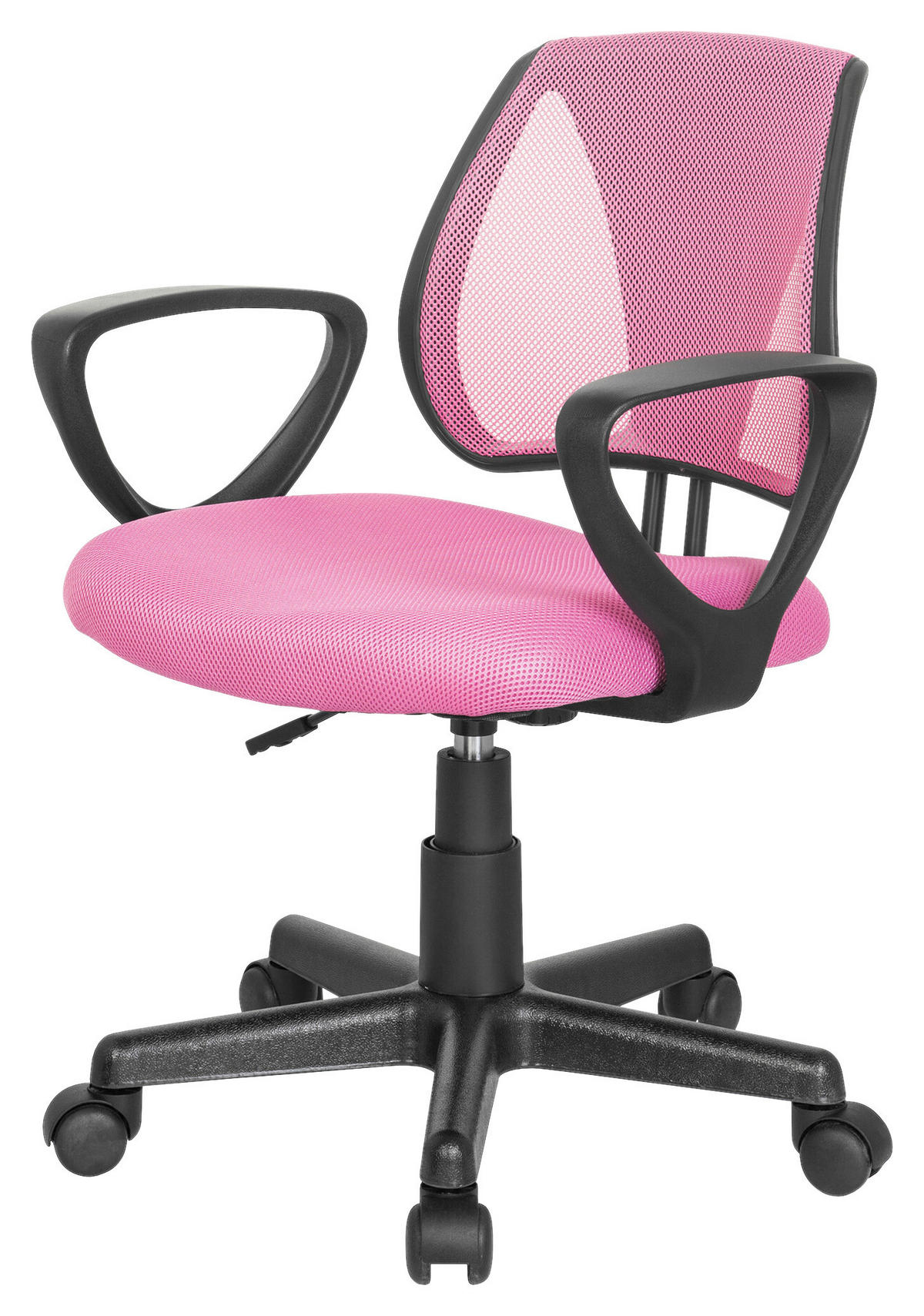 JUGENDDREHSTUHL Pink  - Pink/Schwarz, Basics, Kunststoff (58/75-92/45cm) - MID.YOU