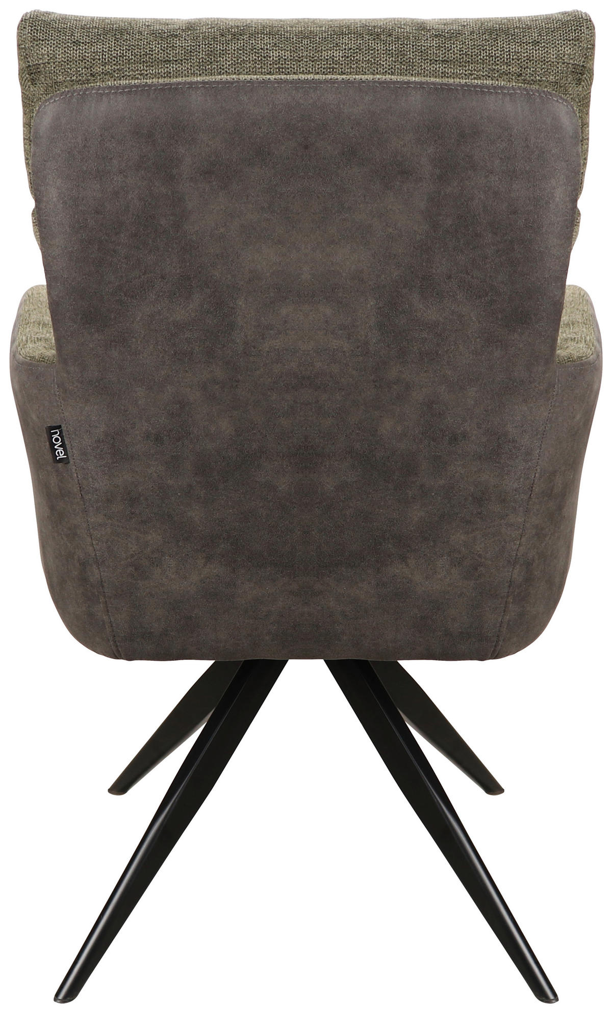 ARMLEHNSTUHL  in Eisen Leinenoptik  - Anthrazit/Schwarz, Design, Textil/Metall (60/91/67cm) - Novel