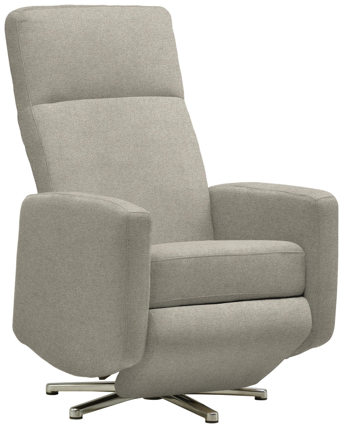 RELAXSESSEL Textil Hellgrau  - Hellgrau/Alufarben, Design, Textil/Metall (72/109/78cm) - Sedda