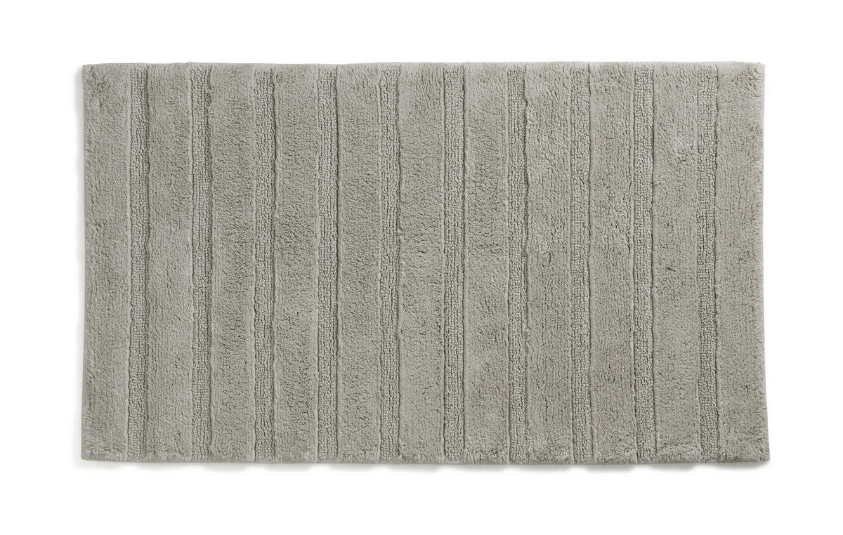 BADEMATTE Grau  - Grau, KONVENTIONELL, Textil (80/50/1,6cm) - Kela
