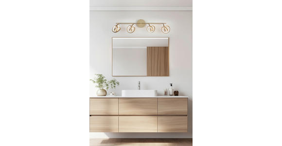 DECKENLEUCHTE 83/14/21,3 cm  - Weiß/Cappuccino, Trend, Kunststoff/Metall (83/14/21,3cm) - Novel