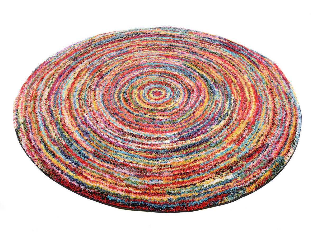 WEBTEPPICH 120 cm Sixteen round Multicolor  - Multicolor, Trend, Textil (120cm) - Novel