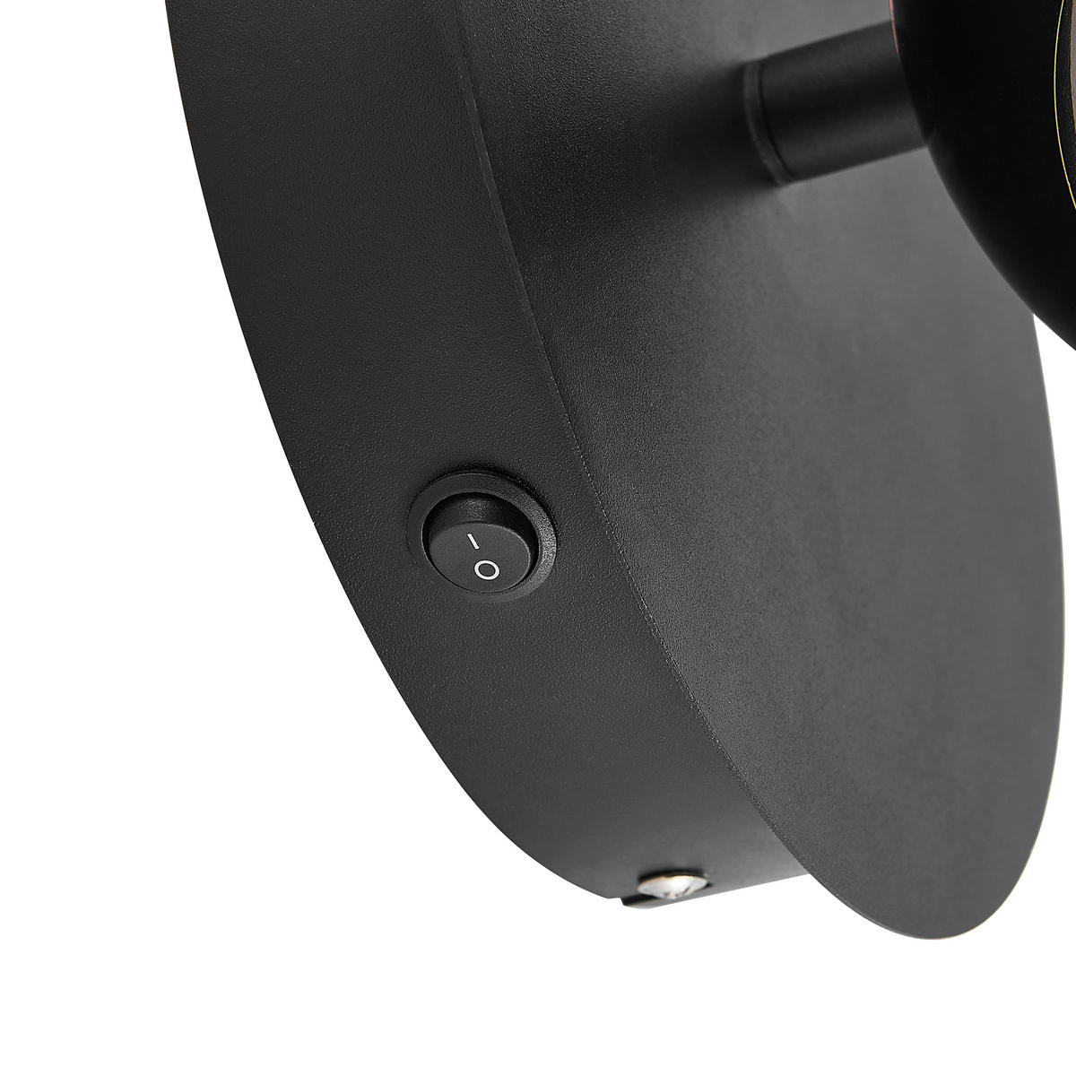 LED-WANDLEUCHTE Easy 20/19 cm  - Schwarz/Kupferfarben, Design, Glas/Kunststoff (20/19cm) - Dieter Knoll