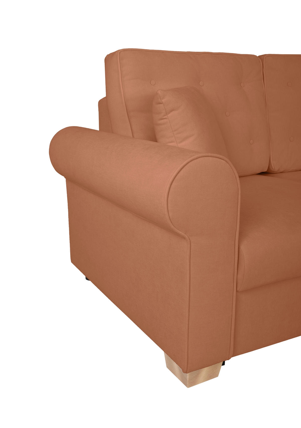 SCHLAFSOFA in Chenille Rostfarben  - Rostfarben/Buchefarben, Design, Holz/Textil (240/94/98cm) - MID.YOU