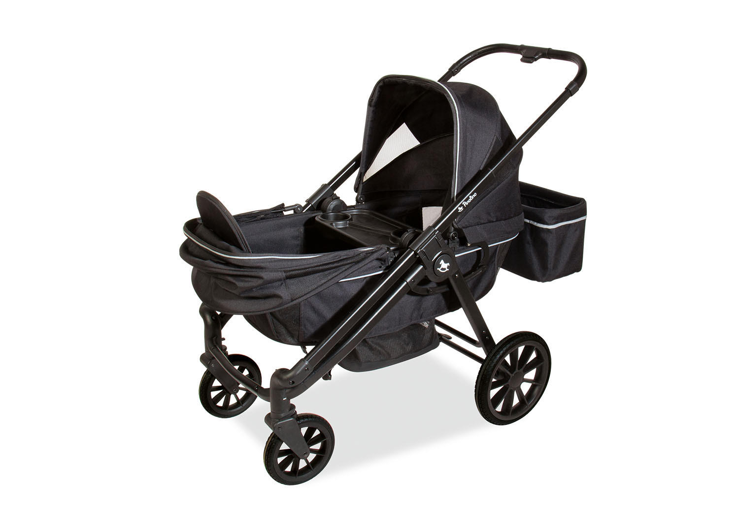 BOLLERWAGEN Cubi Schwarz 120/65/105 cm  - Schwarz, Basics, Kunststoff/Textil (120/65/105cm) - Pinolino