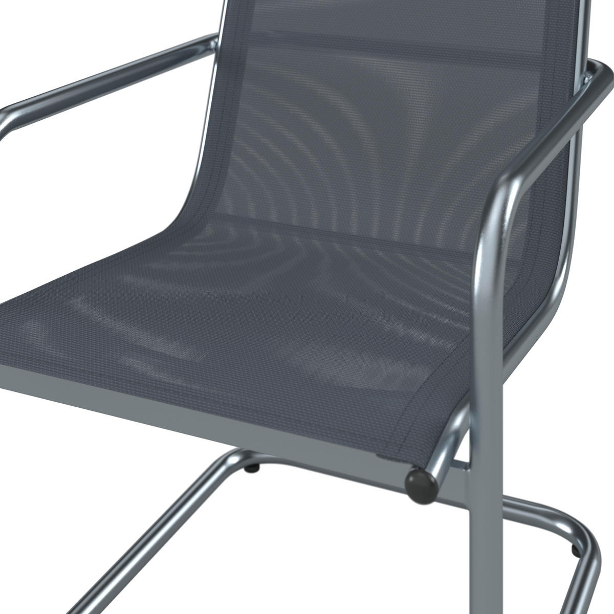 GARTENSTUHL Metall, Kunststoff Grau  - Grau, MODERN, Kunststoff/Metall (56/98/66cm) - Ambia Garden