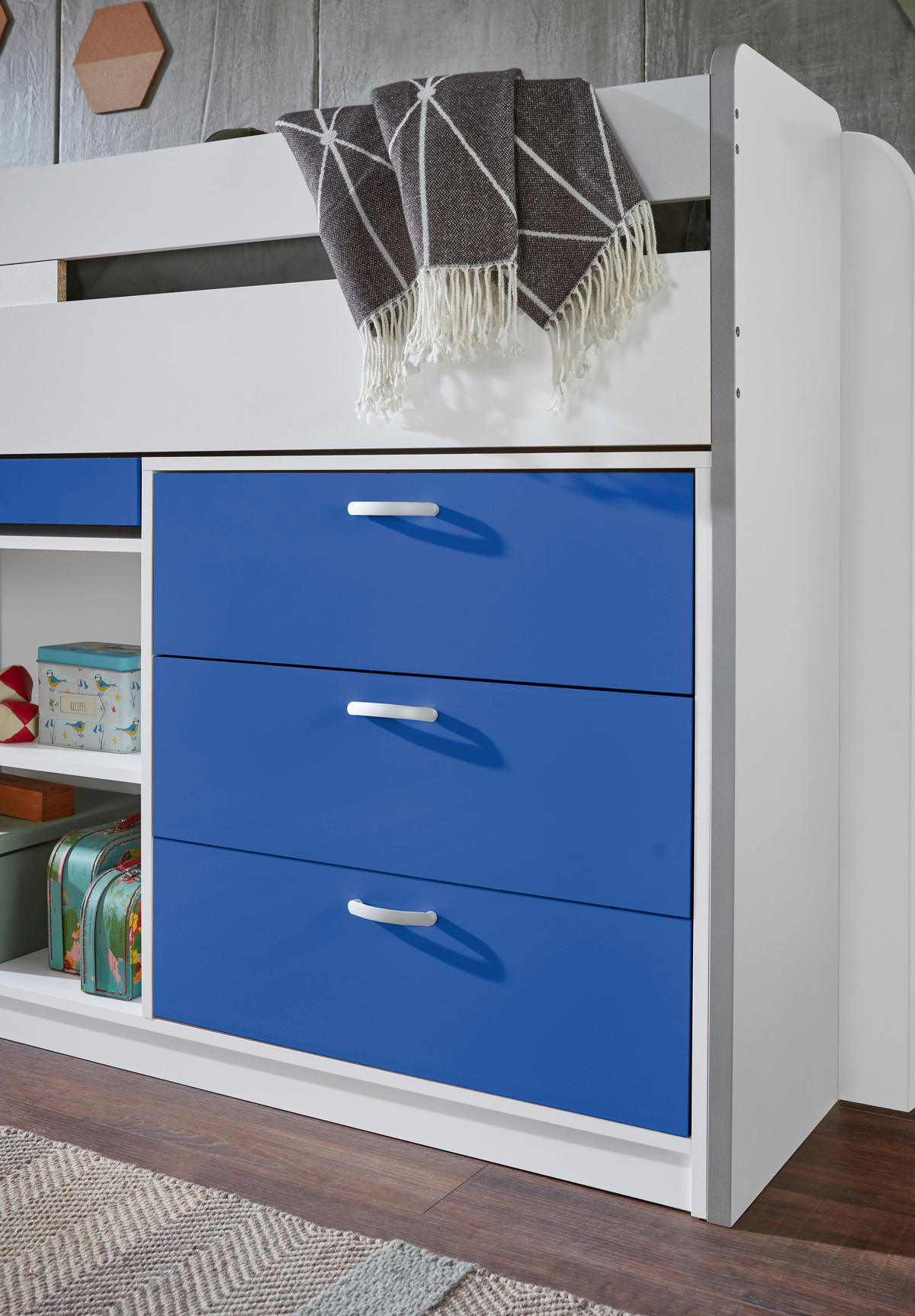 SREDNJE VISOKI KREVET  bijela   - bijela, Moderno, drvni materijal (90/200cm) - Livetastic