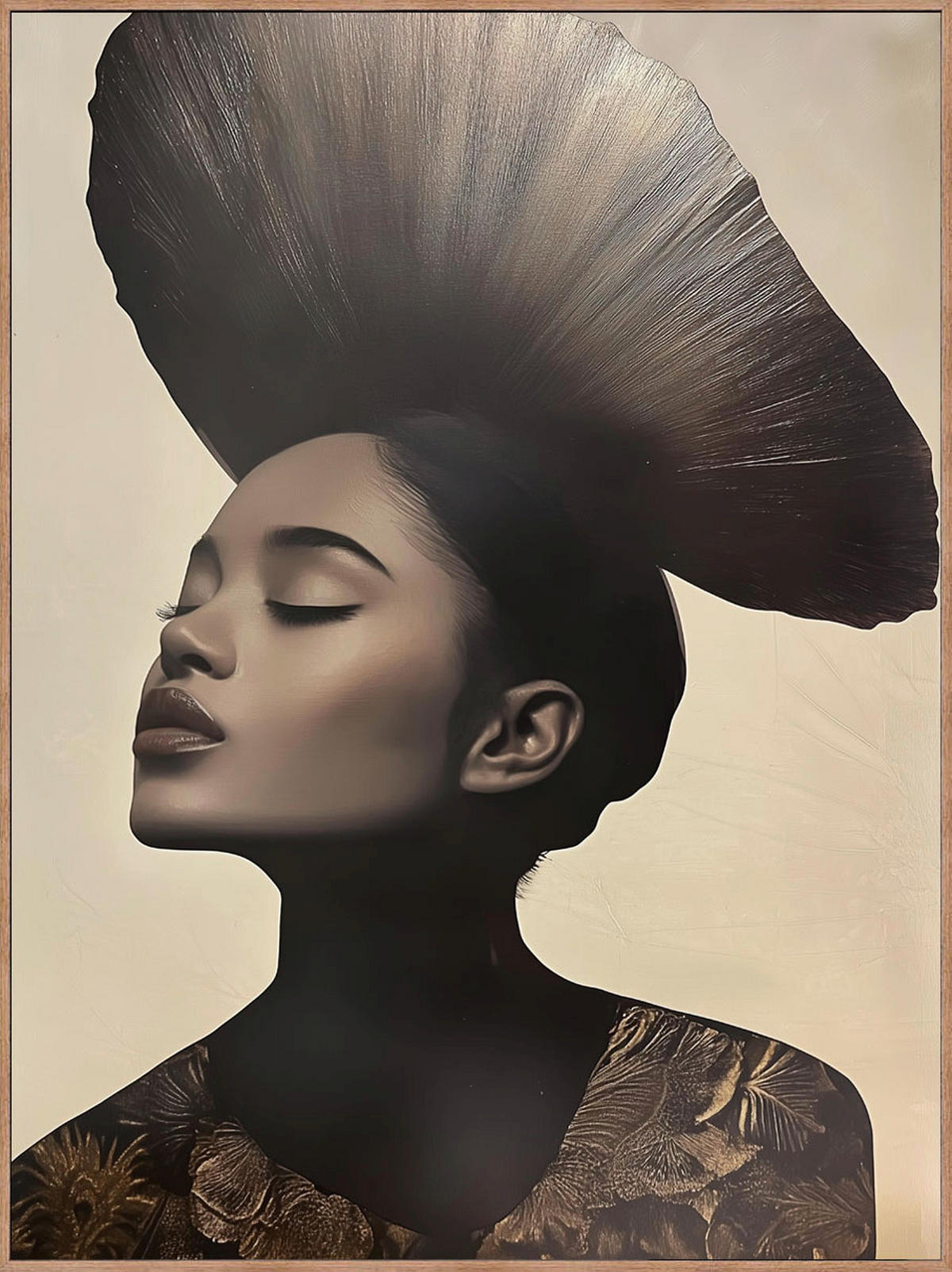 BILD Frauen  - Beigebraun/Braun, Design, Kunststoff/Textil (90/120/4cm) - Kare-Design