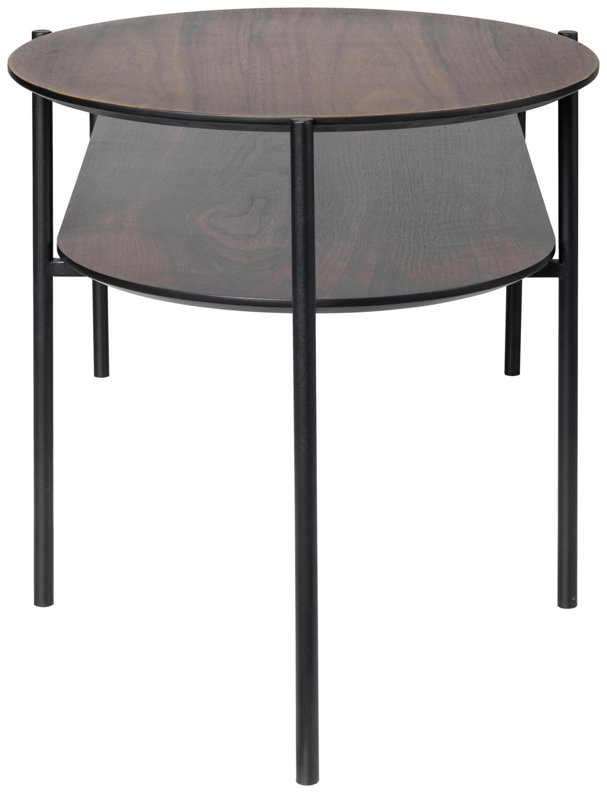 COUCHTISCH 118/45/48 cm oval Schwarz, Eiche dunkel  - Eiche dunkel/Schwarz, Design, Holzwerkstoff/Metall (118/45/48cm) - MID.YOU