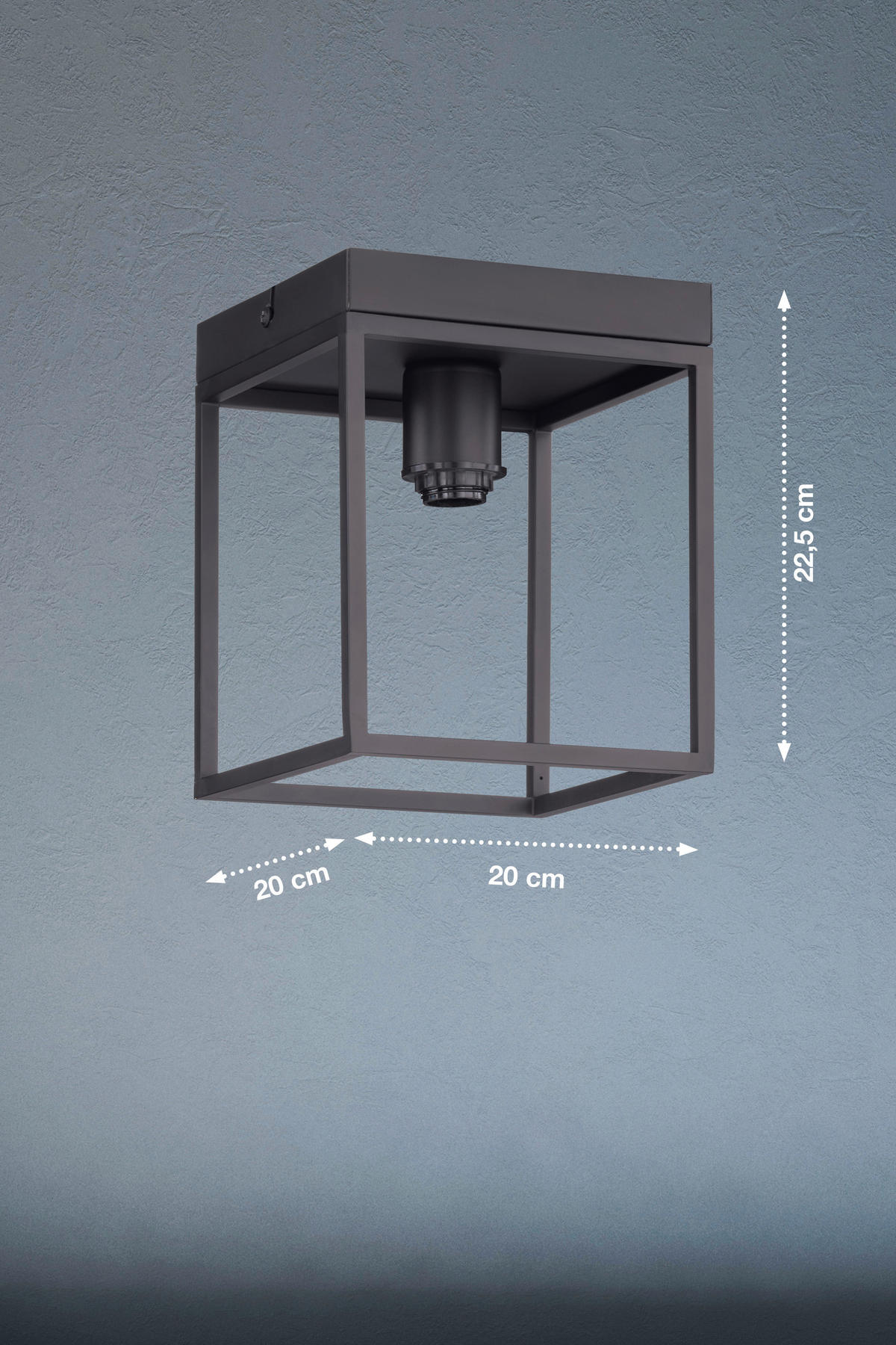 TAKLAMPA Modular S 20/20/20 cm  - svart, Basics, metall (20/20/20cm) - Fischer & Honsel