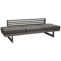 GARTENBANK 216/68/80 cm  Aluminium  - Schieferfarben/Graphitfarben, Design, Textil/Metall (216/68/80cm) - Stern