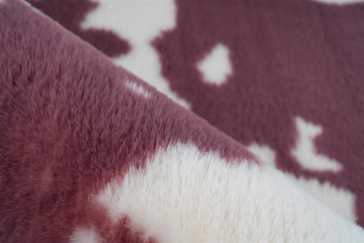 HOCHFLORTEPPICH 120/160 cm Rabbit Animal Lilac / Weiß Lila, Weiß  - Lila/Weiß, KONVENTIONELL, Textil (120/160cm)