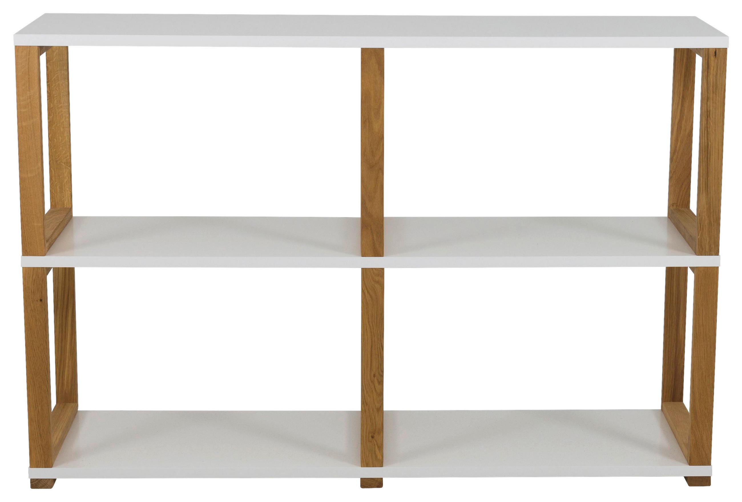 REGAL  120/80/36 cm Weiß, Eichefarben  - Eichefarben/Weiß, Design, Holz/Holzwerkstoff (120/80/36cm) - Lomoco