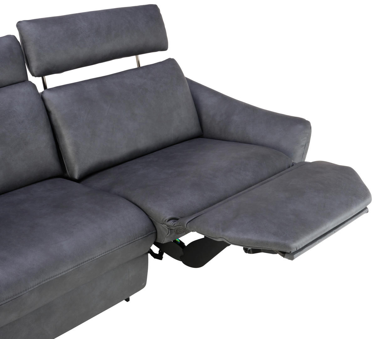 2-SITZER-SOFA in Echtleder Anthrazit  - Anthrazit, Design, Leder/Metall (186/92/97cm) - Himolla Komfortklass